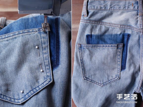 旧牛仔裤创意口袋DIY 拥有最流行的掉落口袋