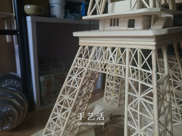 竹签手工制作埃菲尔铁塔模型的详细图解教程
