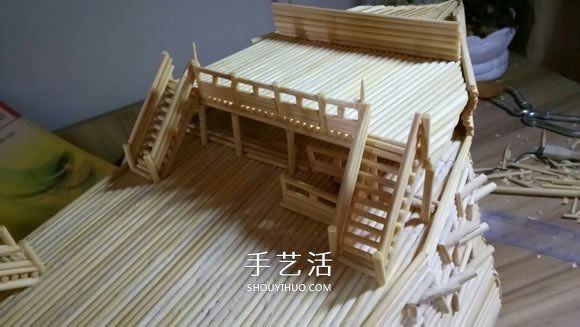 古代战船模型手工制作 纯以一次性筷子完成