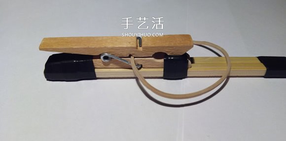 一次性筷子和衣夹手工制作橡皮筋枪