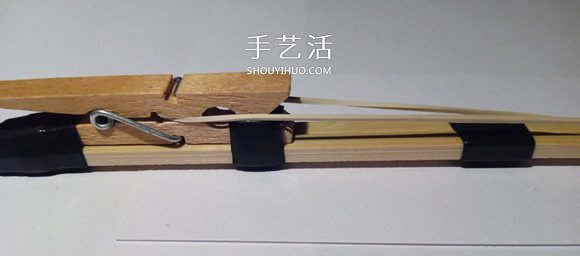 一次性筷子和衣夹手工制作橡皮筋枪