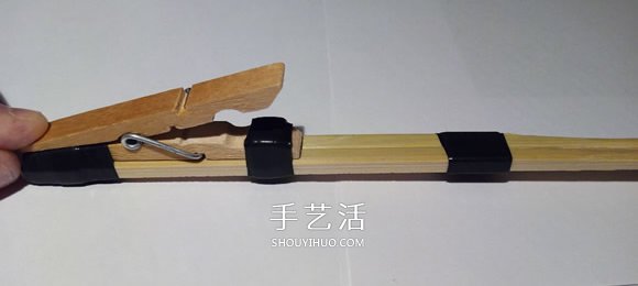 一次性筷子和衣夹手工制作橡皮筋枪