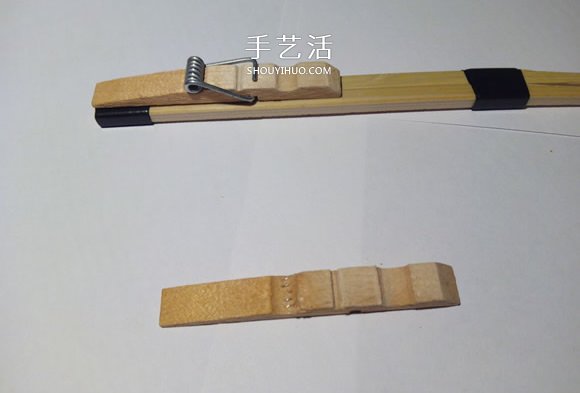 一次性筷子和衣夹手工制作橡皮筋枪