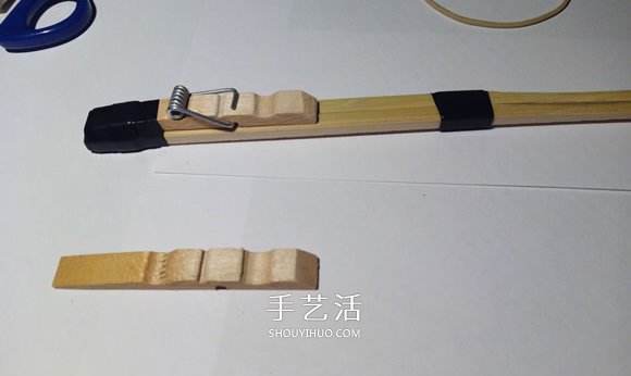 一次性筷子和衣夹手工制作橡皮筋枪