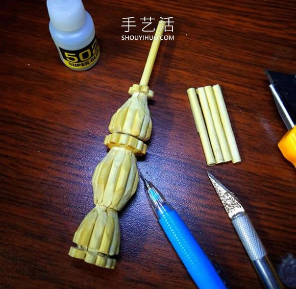 一次性筷子做古代塔的制作方法教程
