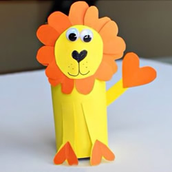 可爱小狮子的制作方法用卫生纸卷筒和卡纸做