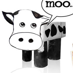 幼儿奶牛手工制作教程 简单立体奶牛的做法图解