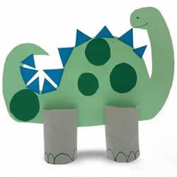 幼儿手工制作恐龙教程 卷纸筒做恐龙的方法