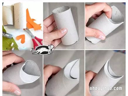 卫生纸卷筒制作狐狸的方法，贼兮兮很可爱