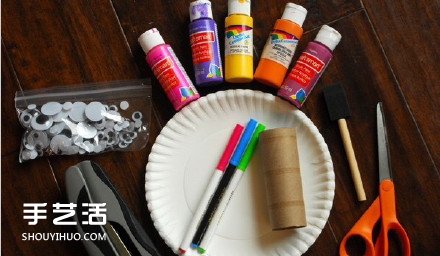 幼儿玩具小鱼手工制作 利用卫生纸卷筒和纸托盘