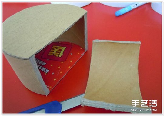 大号透明胶卷纸筒废物利用 DIY制作西瓜收纳盒