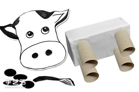 幼儿奶牛手工制作教程 简单立体奶牛的做法图解