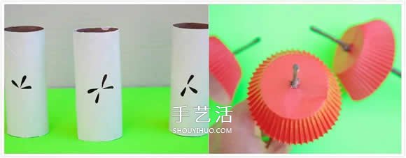 幼儿手工制作苹果核 卷纸筒做苹果核的方法