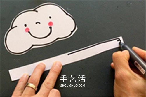 可爱云朵彩虹风铃做法 卷纸筒DIY卡通风铃教程