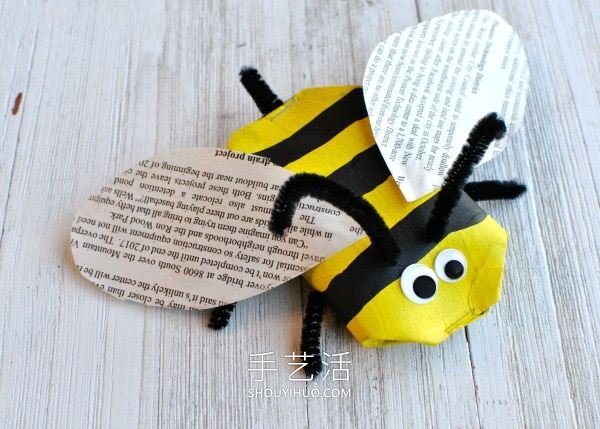 简单又有趣的春天手工 用卫生纸筒做小蜜蜂！