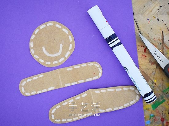 卷纸筒手工制作姜饼人的做法教程