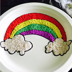 一次性餐盘画彩虹 创意幼儿园餐盘画制作方法