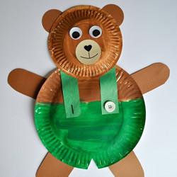 儿童手工制作可爱纸盘小熊的做法教程