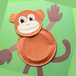 幼儿园手工制作猴子贴画的做法教程