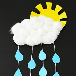 简单太阳雨挂饰的做法 幼儿纸盘制作太阳雨