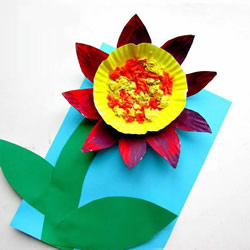 用纸盘制作向日葵的方法 简易纸盘向日葵DIY