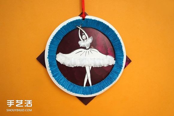 纸盘手工制作芭蕾舞者 创意纸盘手工DIY图片