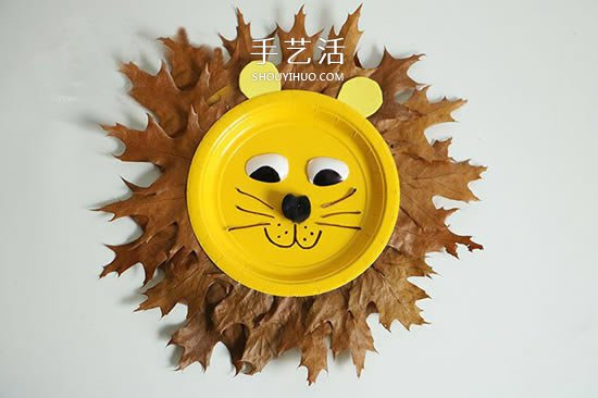 幼儿纸餐盘废物利用 做一只可爱的大狮子做法