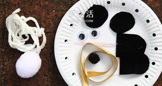 用纸盘制作大熊猫挂饰 简单又可爱的幼儿DIY