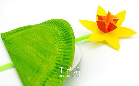 幼儿园手工制作水仙花 简单废物利用做水仙