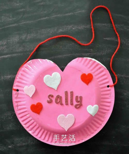 可爱的爱心包包！幼儿手工纸盘做包包的方法