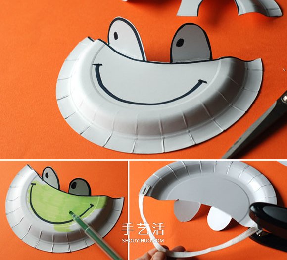 用纸盘做帽子的方法 幼儿园卡通纸盘帽子制作