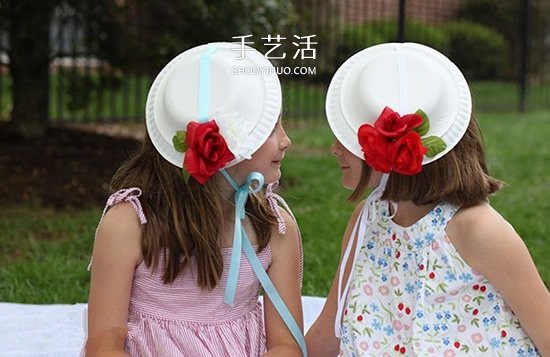 儿童手工制作法式礼帽 简单纸盘帽子的做法