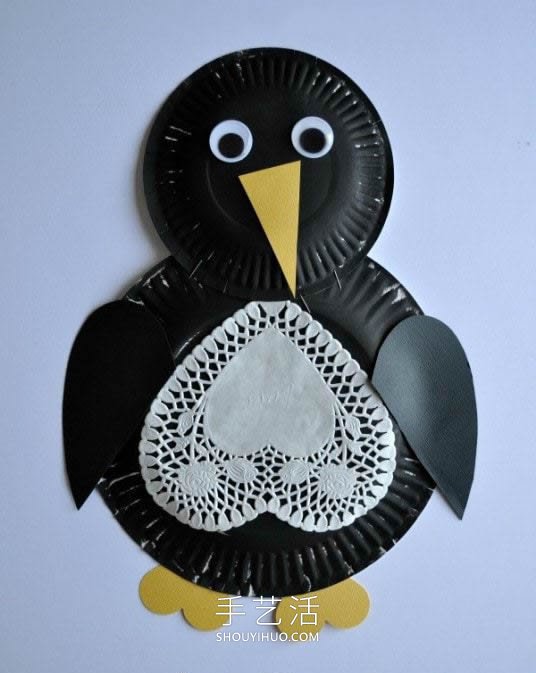 幼儿园手工制作纸盘企鹅的做法教程