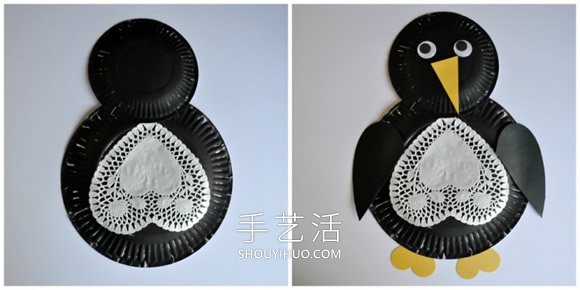 幼儿园手工制作纸盘企鹅的做法教程