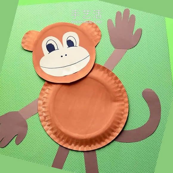 幼儿园手工制作猴子贴画的做法教程