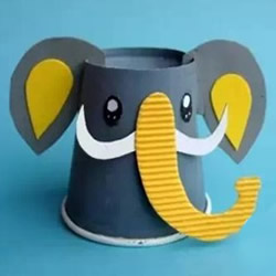 纸杯大象怎么做图解 幼儿废物利用制作大象
