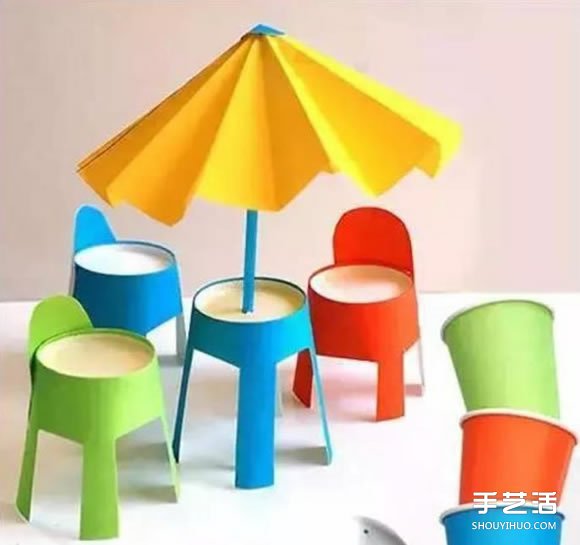 一次性纸杯手工制作椅子 儿童玩具椅子制作教程