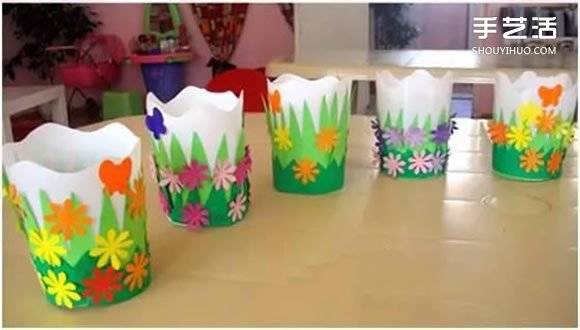 一次性纸杯制作花盆 幼儿纸杯花盆的做法教程