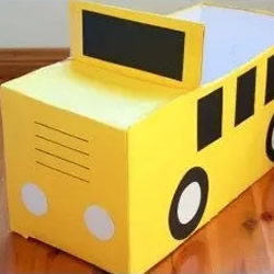 纸箱纸盒废物利用DIY手工制作儿童汽车玩具