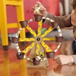 手工摩天轮怎么做 瓦楞纸制作摩天轮玩具图片