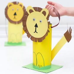 幼儿园手工制作狮子纸篮子的方法图解