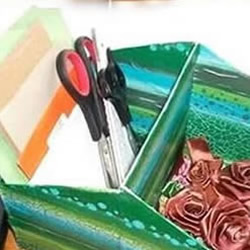 纸箱纸盒鞋盒废物利用制作带分类收纳盒