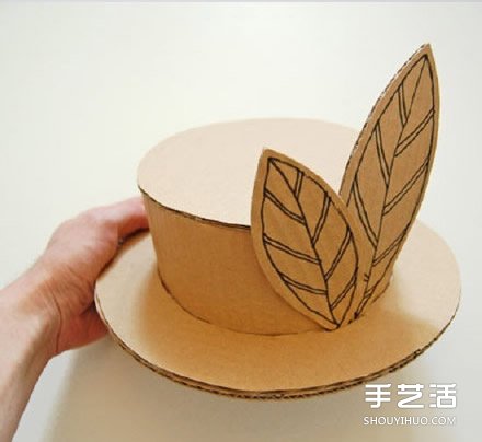瓦楞纸制作帽子的方法 儿童玩具帽手工DIY教程