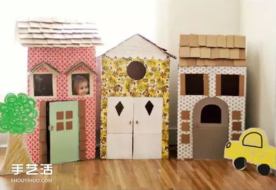 废旧纸箱制作房子的方法 儿童玩具小屋DIY教程
