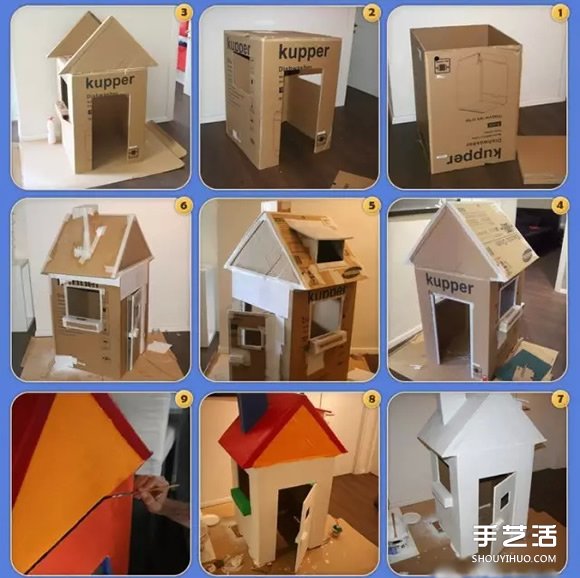 手工制作纸箱房子教程 DIY纸箱房子的做法