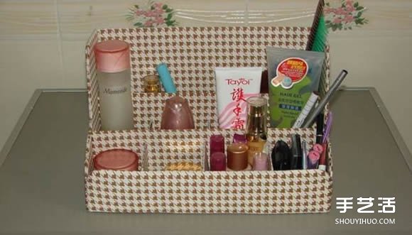 瓦楞纸制作化妆盒的方法 简易化妆盒的做法教程