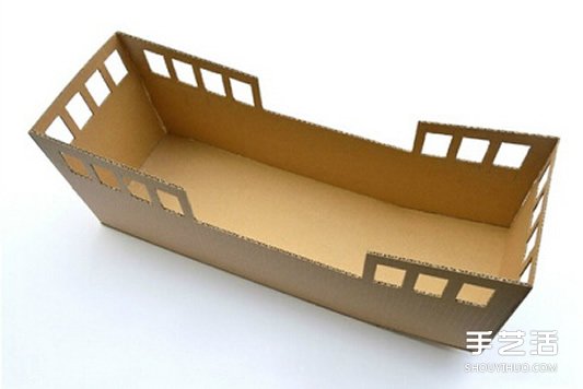瓦楞纸海盗船手工制作 儿童玩具船模型DIY方法