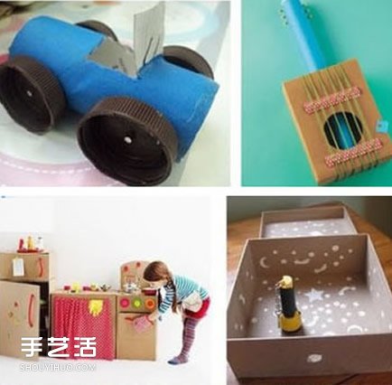 废纸箱儿童玩具图片 超好玩的纸箱做玩具作品