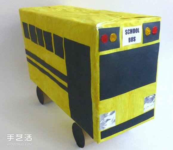 鞋盒做校车的方法教程 幼儿校车手工制作图解