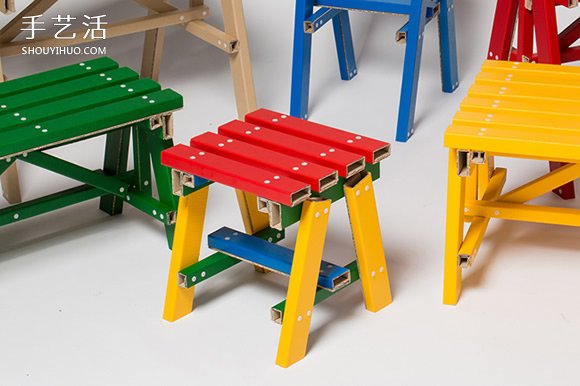 五颜六色自由搭！韩国PESI重新诠释硬纸板家具